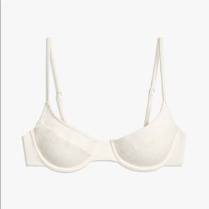 WeWoreWhat Swiss Dot Bikini Top NWT